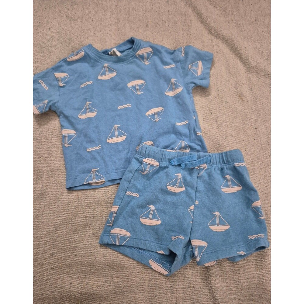 H&M 2 piece summer boys outfit size 6 months